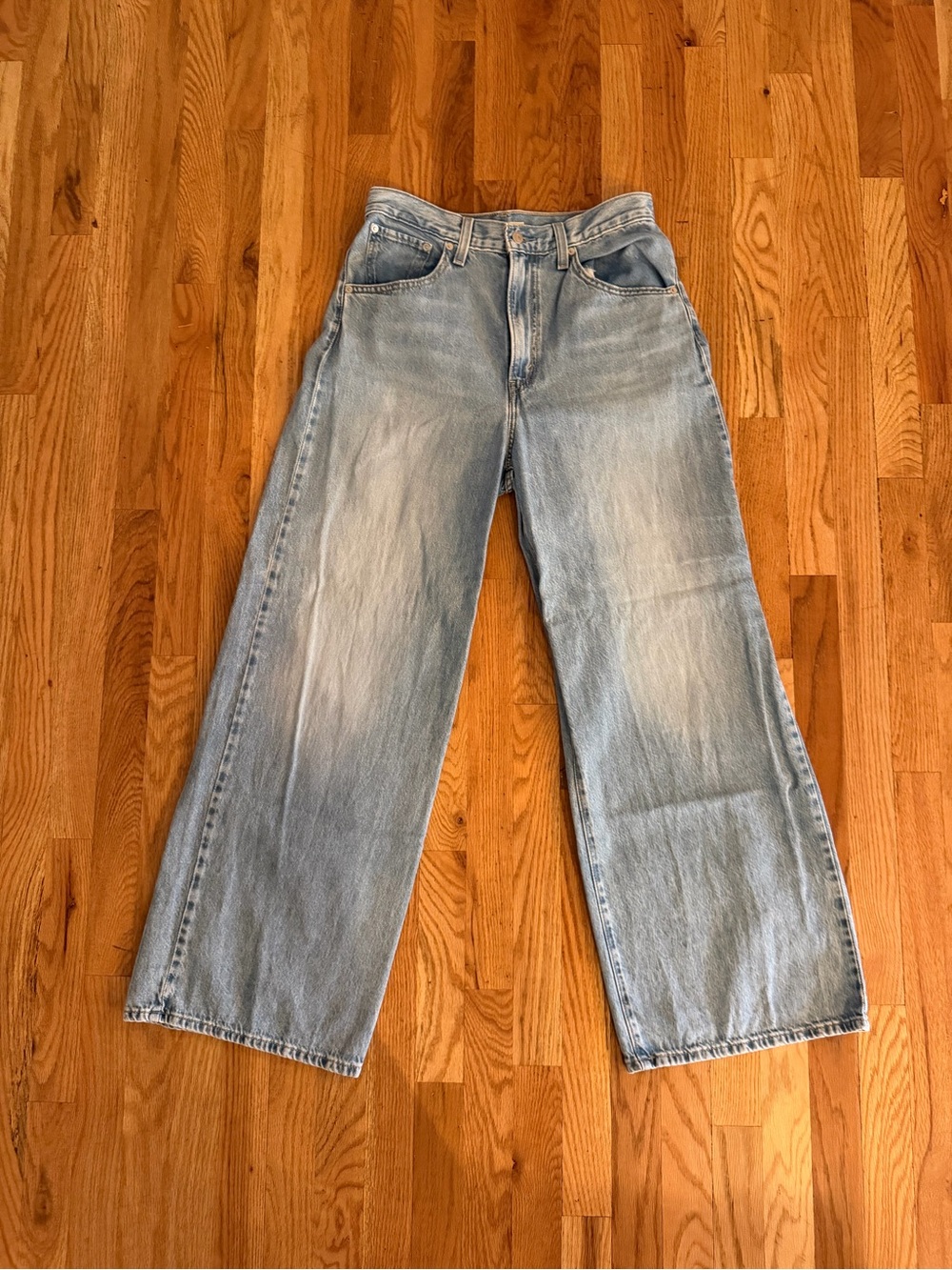 Levi's Light Blue Baggy Cinch Wide-Leg Women's Jeans